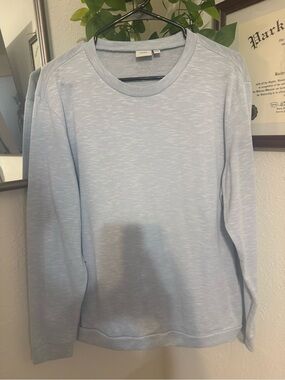 Light Blue Crewneck Long Sleeve Top